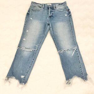 Pistola Light Blue Distressed Straight Leg Jeans